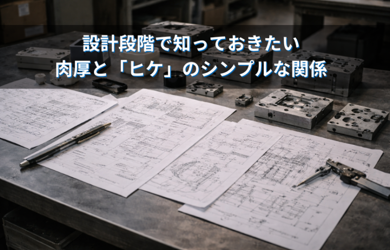 【ヒケ・ボイド対策】「製品の表面が凹んでいる…」設計段階で知っておきたい、肉厚と「ヒケ」のシンプルな関係