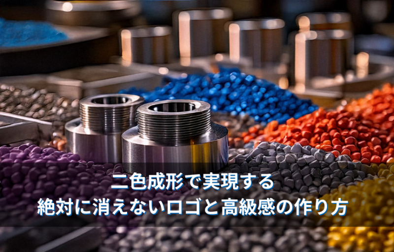 【二色成形・意匠性】二色成形で実現する、絶対に消えないロゴと高級感の作り方
